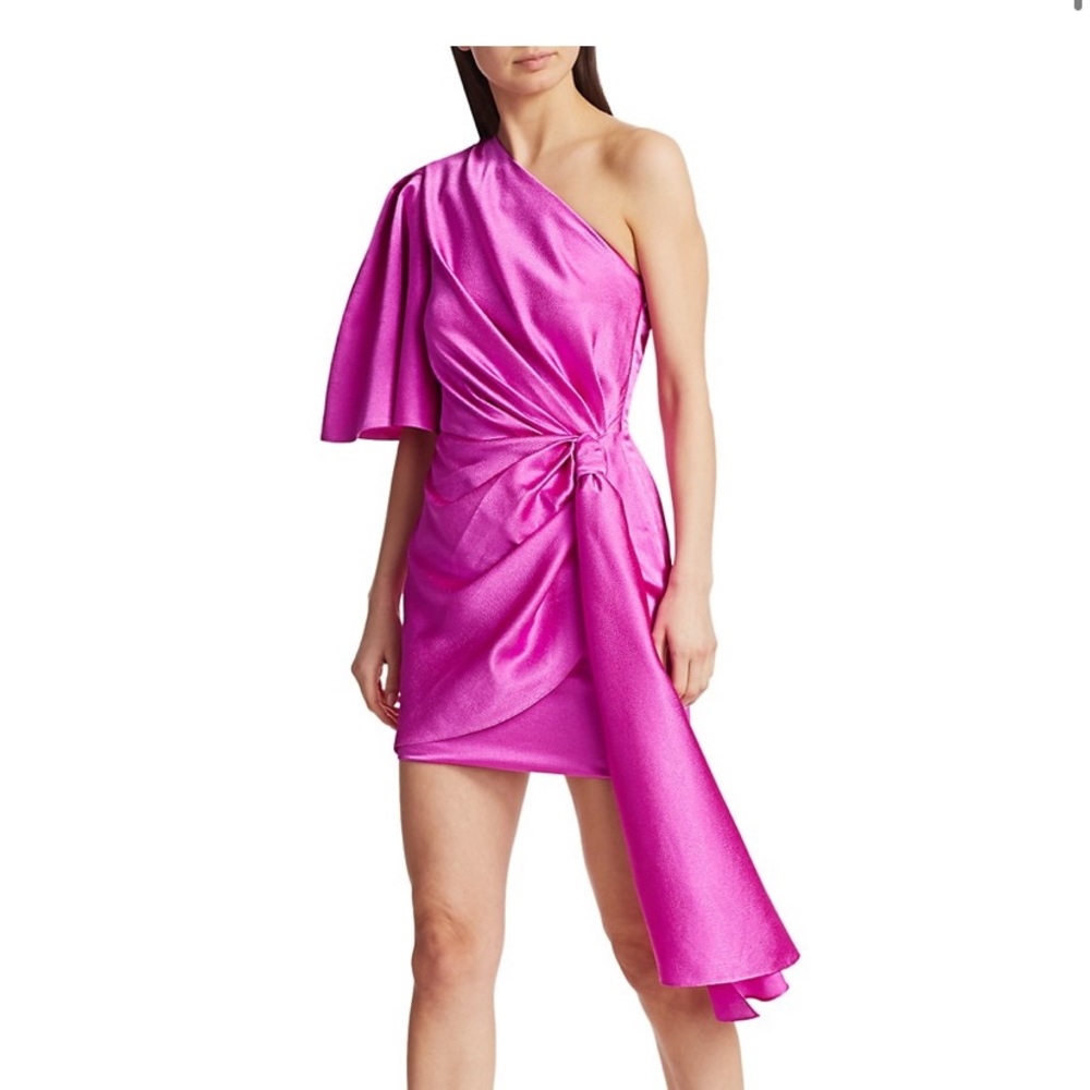 Solace London Marcie one shoulder satin dress